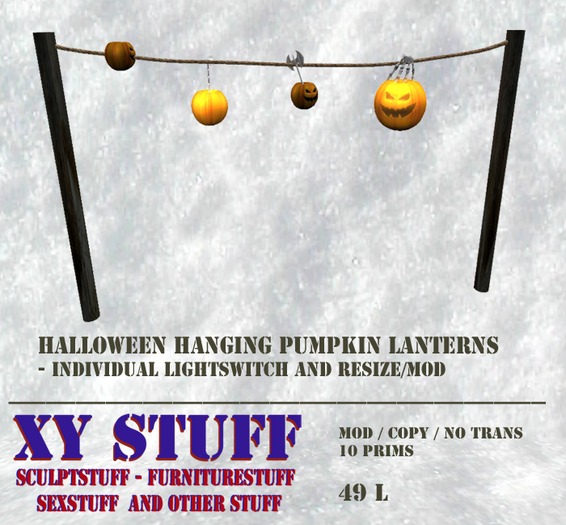 Halloween hanging lanterns w lights on off