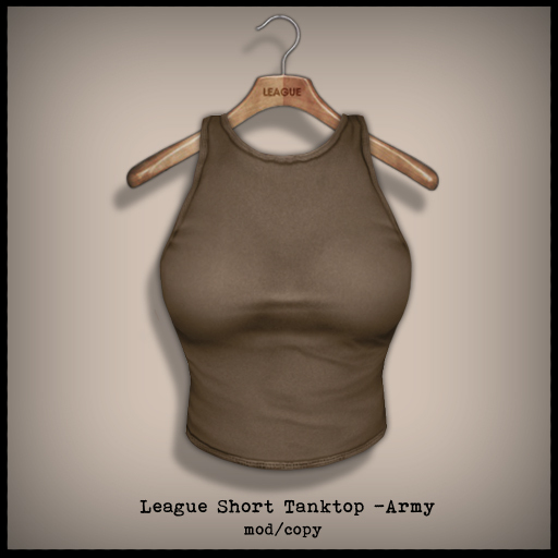 *League* Short TankTop -Army