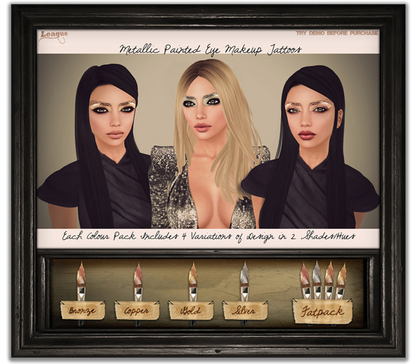 *League* Metallic Paint Eye Makeups Fatpack