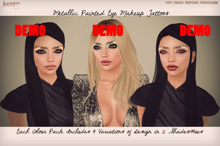 *League* Metallic Paint Eye Makeup DEMO