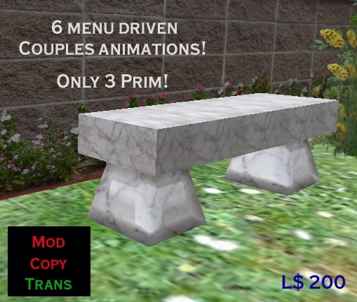 Park Bench - Marble (couples-rect.)
