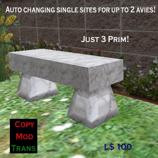 Park Bench - Marble (Singles-Rect.)