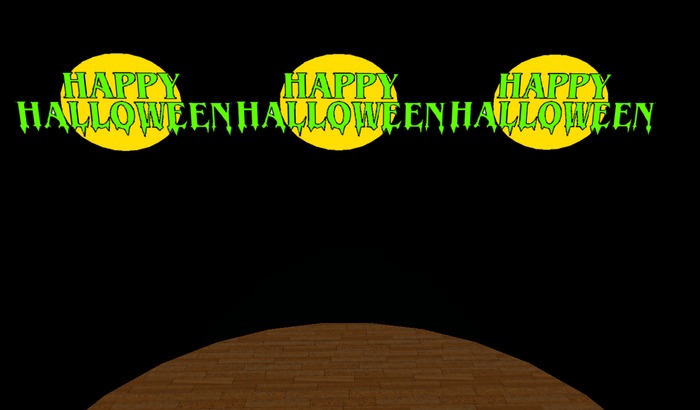 Happy Halloween Banner  Yellow/Green