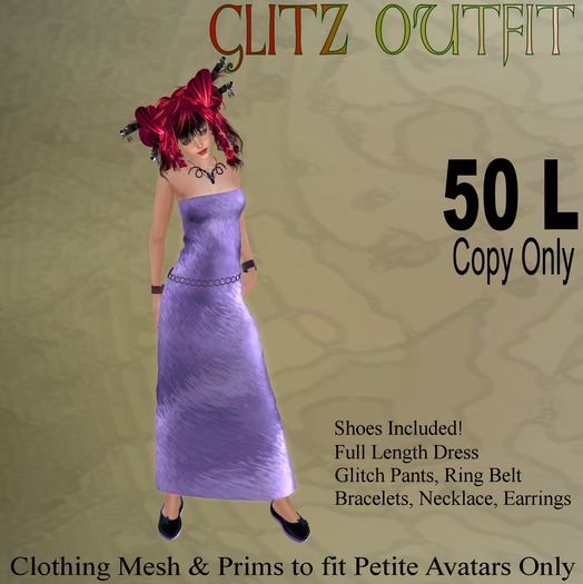 * Pookas* Glitz  Purple Long Dress
