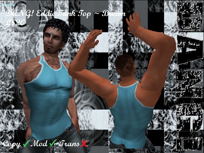 DANG! Eddie ~ Tank Top ~ Cyan