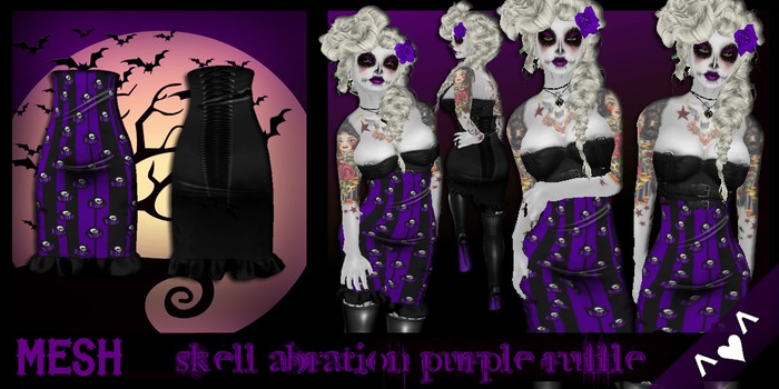 ^v^DRBC^v^Skell-abration Ruffle Skirt Purple