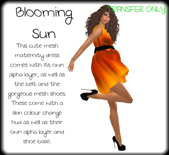 ~TB~ Blooming Mesh Maternity Dress Sun
