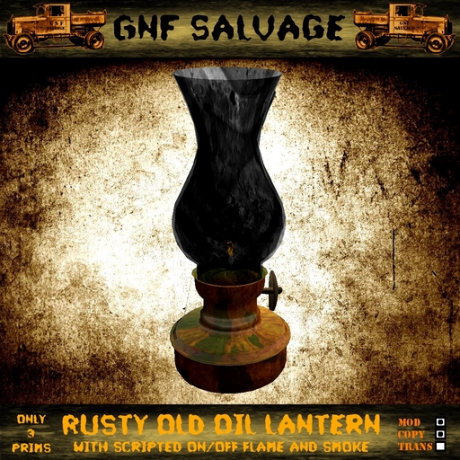 Rusted Old Oil Lantern Boxed