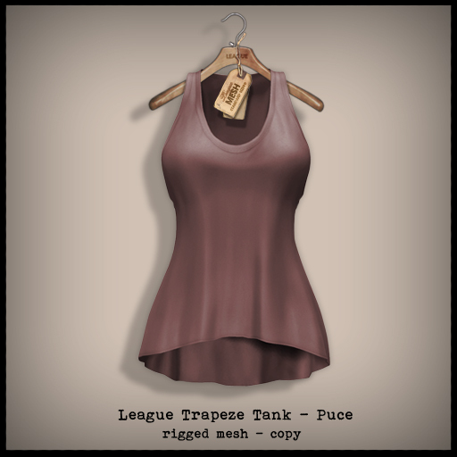 *League* Trapeze Tank -Puce [MESH]