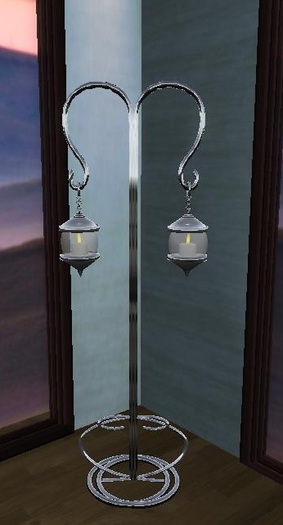 Eternal Chrome Hanging Double Lanterns 
