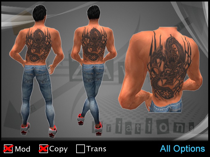 ZAW - Tattoo Dragon Tribal back