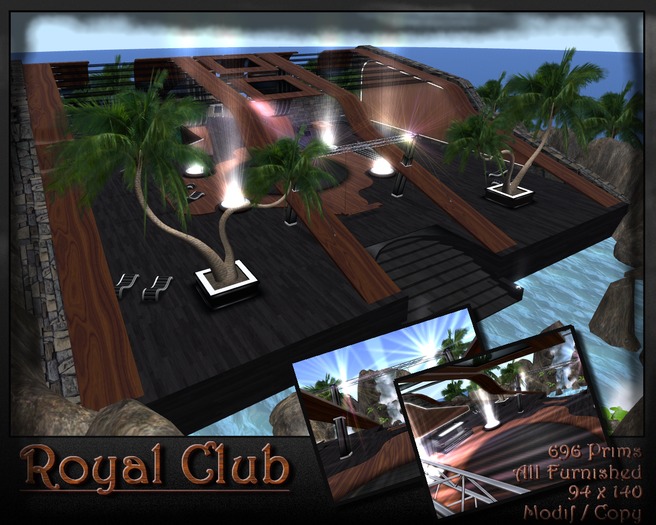 *- Royal Club -* Club Effect Lights HUD, DJ Booth, Decor Waterfall ... !!*PROMO*!!