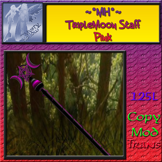 ~*MH*~ TripleMoon Staff Pink