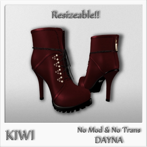 KIWI DAYNA HIGH HEEL GRAPPLE BOOTS (RED)