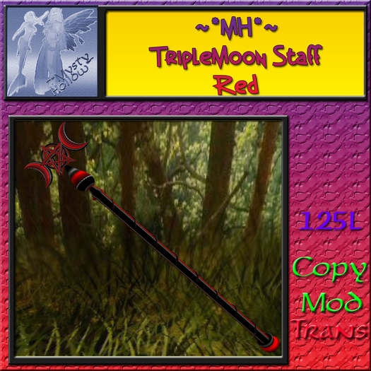 ~*MH*~ TripleMoon Staff Red