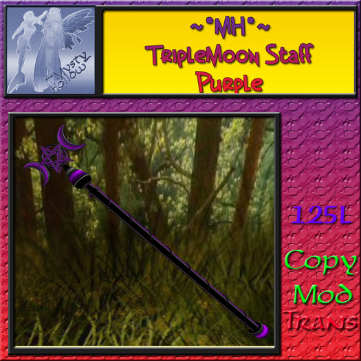 ~*MH*~ TripleMoon Staff Purple