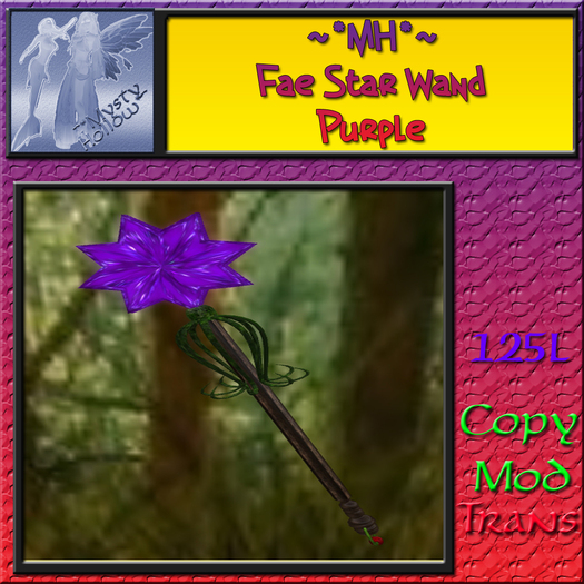 ~*MH*~ Fae Star Wand Purple