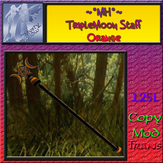 ~*MH*~ TripleMoon Staff Orange