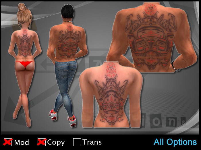 ZAW - Tattoo Inca Color Back