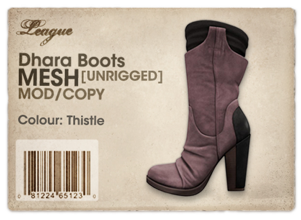 *League* Dhara Boots [MESH] -Thistle
