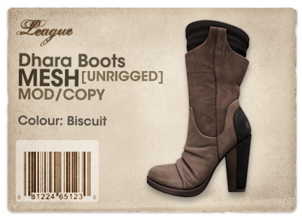 *League* Dhara Boots [MESH] -Biscuit