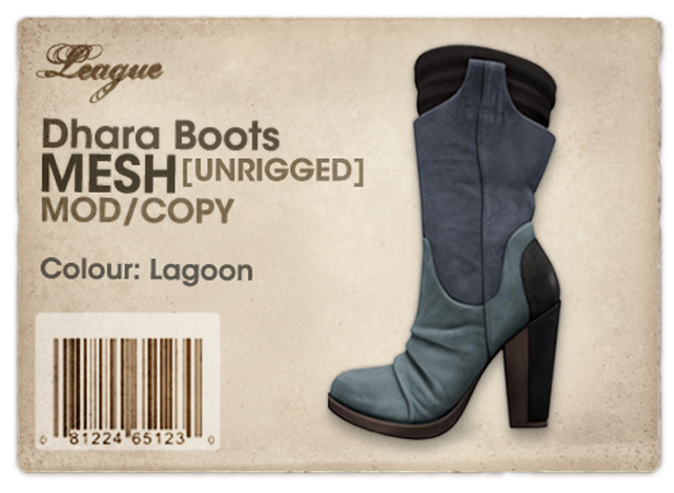 *League* Dhara Boots [MESH] -Lagoon