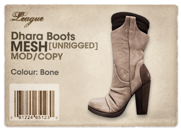 *League* Dhara Boots [MESH] -Bone