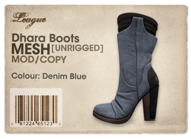 *League* Dhara Boots [MESH] -Denim Blue