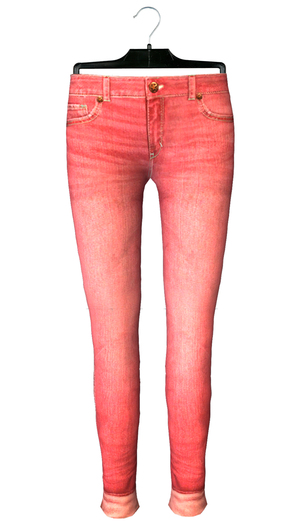 :::Podium::: Mesh skinny jeans coral