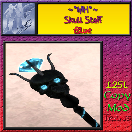 ~*MH*~ Skull Staff Blue