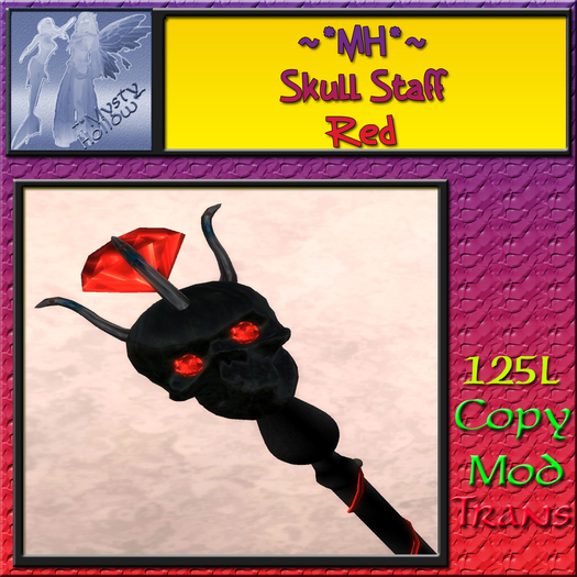~*MH*~ Skull Staff Red