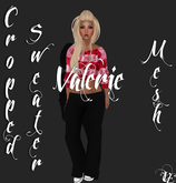 .:VE:. Valerie - Mesh Cropped Sweater - PINK