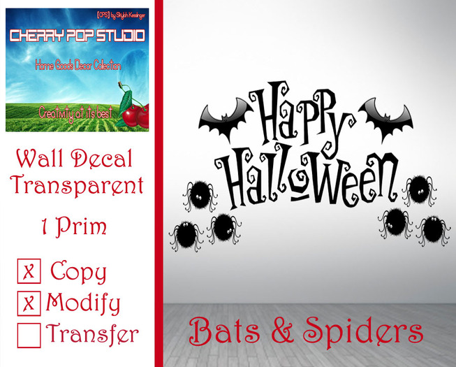 [CPS] Bats & Spiders Decal