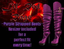 .: L.R.R :. Plum Strapped Boots
