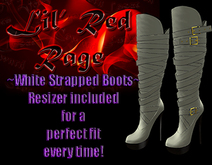 .: L.R.R :. White Strapped Boots