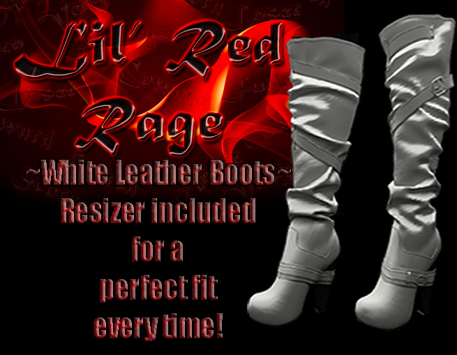 .: L.R.R :. White Leather Boots 
