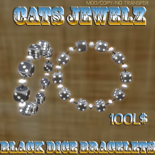 Black Dice Bracelets