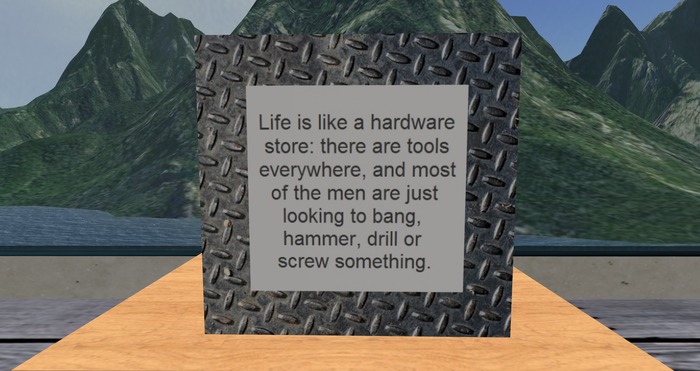 card: life is like a hardware store...life is better with you..