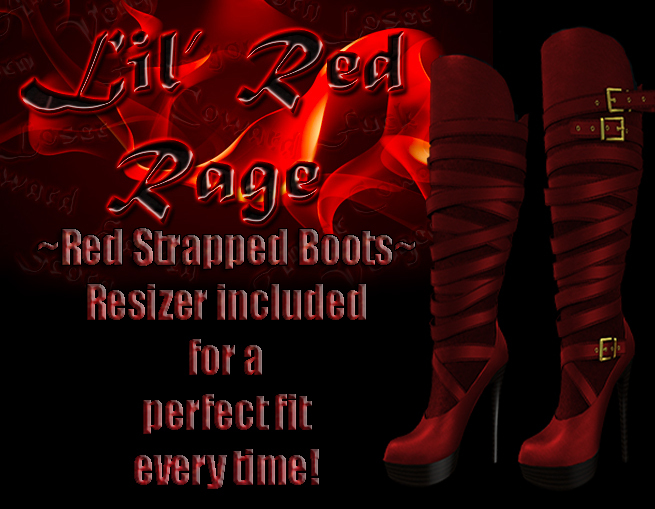 .: L.R.R :. Red Strapped Boots 