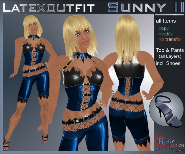 BC 12.2. - Latexoutfit "sunny II" (blue)