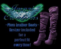 .: L.R.R :. Plum Leather Boots