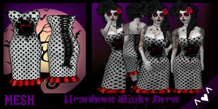 ^v^DRBC^v^Heartburst Slinky Dress