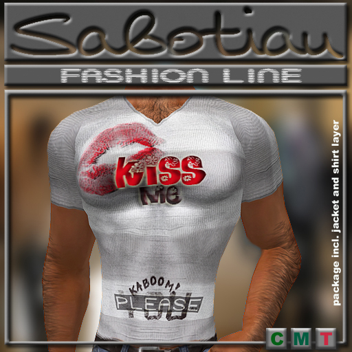 Male Muscle T-Shirt  -KISS ME-
