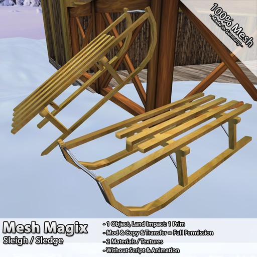 -Mesh Magix- Mesh Sleigh / Sledge Full Perm