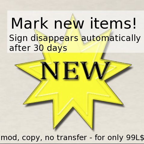 PL "NEW" sign