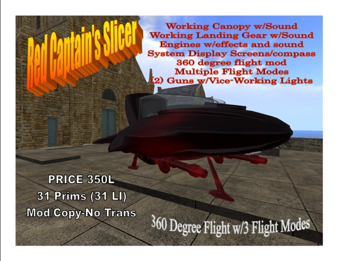 Red  Captains Slicer Fighter