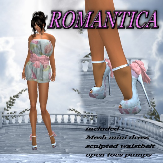 ROMANTICA Mesh mini dress + pumps ***PROMO***