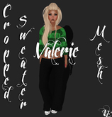 .:VE:. Valerie - Mesh Cropped Sweater - GREEN
