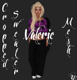 .:VE:. Valerie - Mesh Cropped Sweater - PURPLE