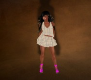 Mesh tank top and mesh skirt set